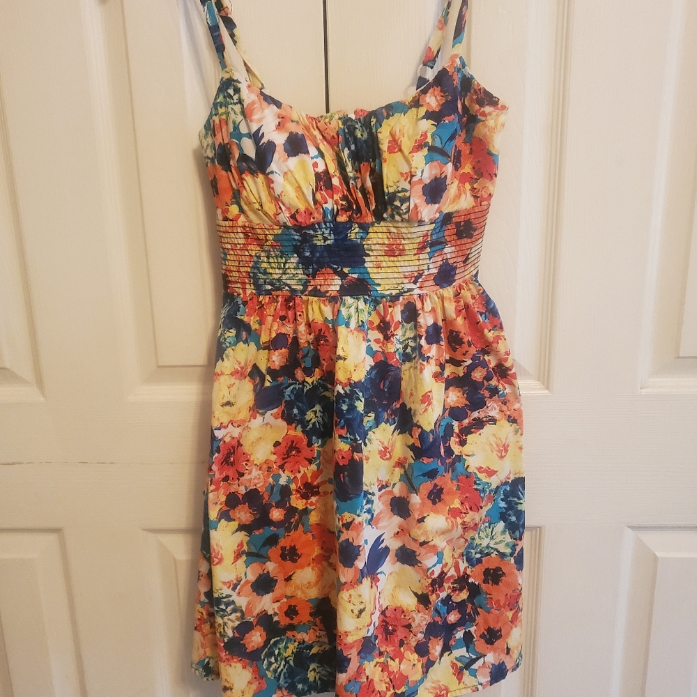 Colorful floral sundress